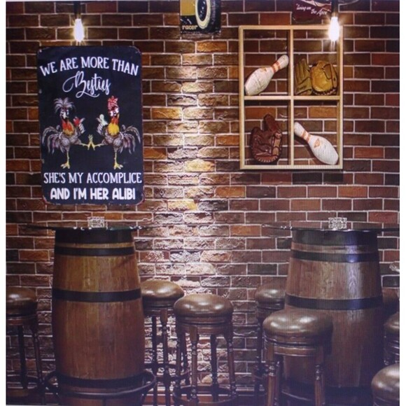 We Are More Than Besties...Metal Sign Humor Home Decor She Shed NIP - Picture 4 of 8